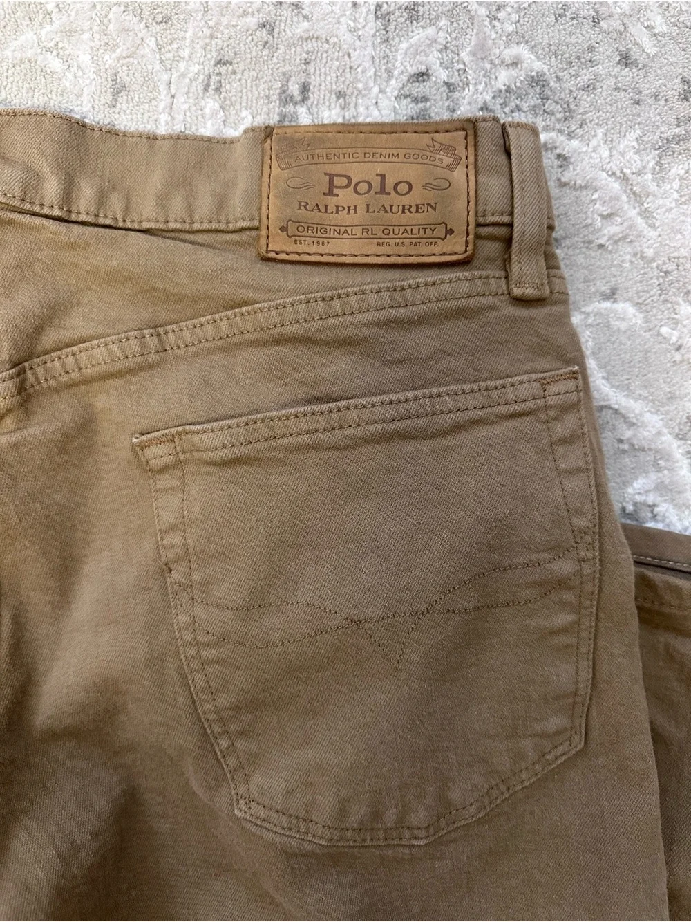 Men’s Polo Ralph Lauren Tan Straight Leg Pants Size 33x30